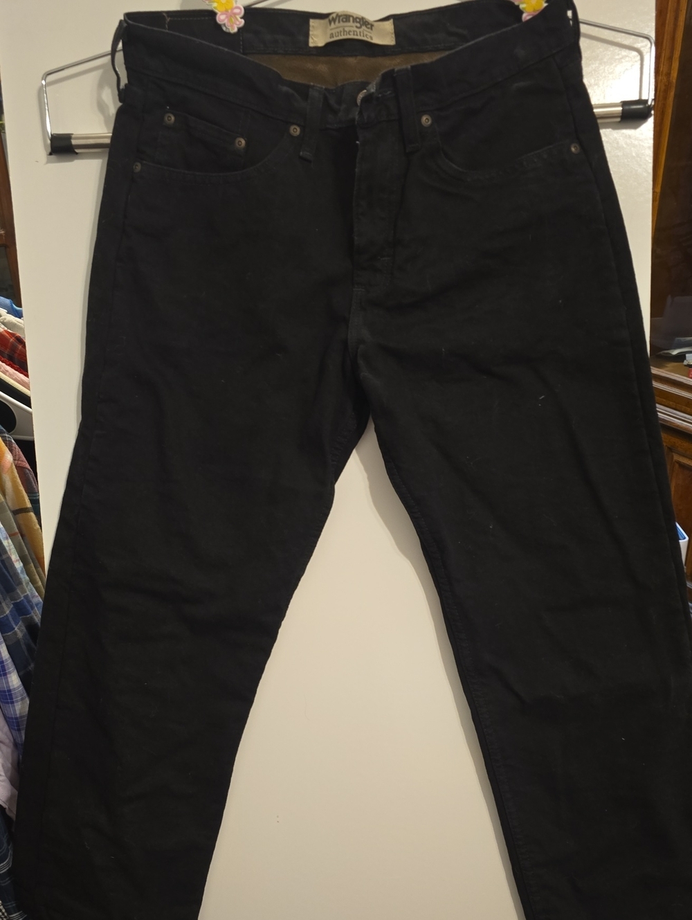 Wrangler Black Straight Jeans with Classic Five-Pocket Style